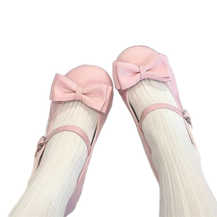 Παπούτσια Mary Jane, στρογγυλή μύτη, PU επάνω μέρος, χαμηλό τακούνι (<3 εκ), σόλα από καουτσούκ, άνοιγμα μέτριο (7–11 εκ)