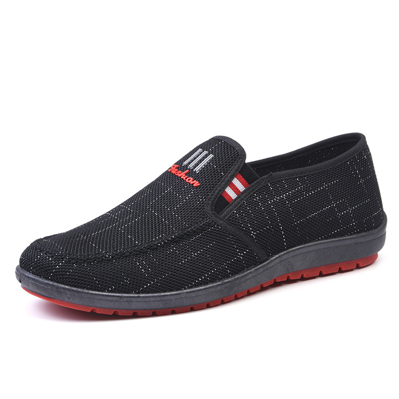 Muške platnene slip-on tenisice s kariranim uzorkom, gumeni potplat, nizak potpetica 1–3 cm