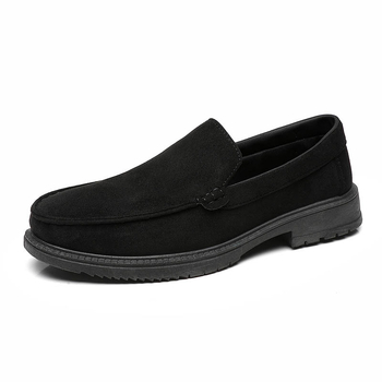 Muške casual cipele od suede s injekcijski oblikovanom plastičnom sole, dišuće i vodootporne, klin visine 3–5 cm
