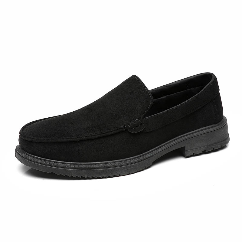 Muške casual cipele od suede s injekcijski oblikovanom plastičnom sole, dišuće i vodootporne, klin visine 3–5 cm