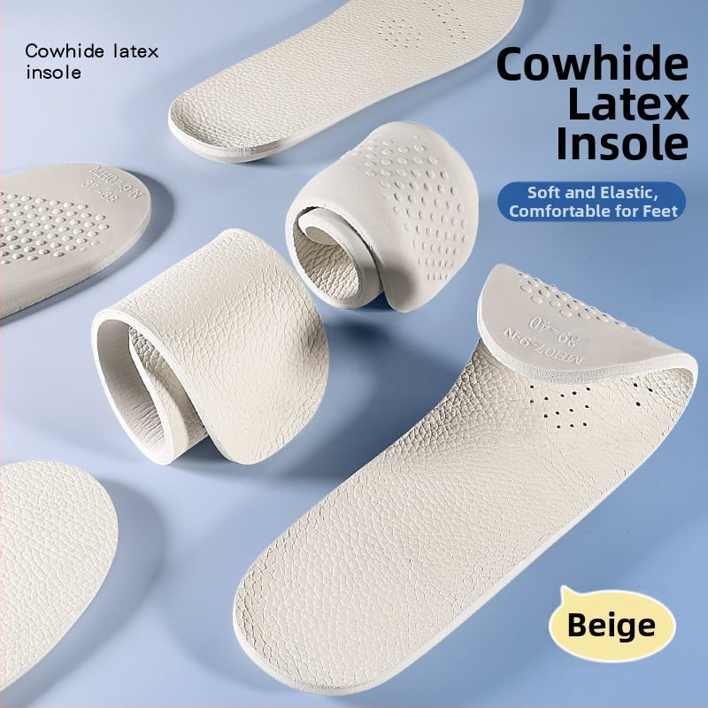 Talpabetét tehénbőr-latex anyagból, modell P403, teljes talpbetét, uniszex, minden évszakra