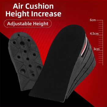 Uniszex PVC belső magasságot növelő talpbetét, modell Half Zeng, belső emelős talpbetét, kompatibilis a sportcipőkhöz, bőrcipőkhöz és csizmákhoz