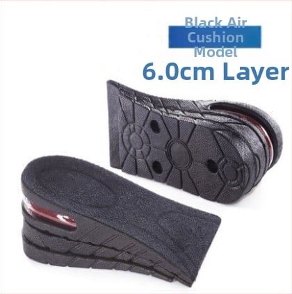 Uniszex PVC belső magasságot növelő talpbetét, modell Half Zeng, belső emelős talpbetét, kompatibilis a sportcipőkhöz, bőrcipőkhöz és csizmákhoz