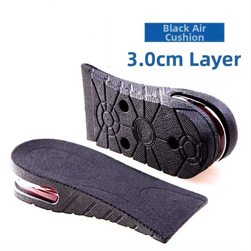 Uniszex PVC belső magasságot növelő talpbetét, modell Half Zeng, belső emelős talpbetét, kompatibilis a sportcipőkhöz, bőrcipőkhöz és csizmákhoz