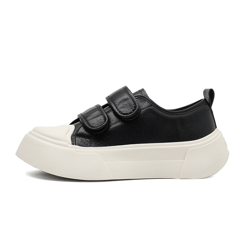 Ženske tenisice s Velcro platformom, ravni nos, gornji dio od dvostruke kože goveda, podstava i ulošak od svinjske kože, gumeni potplat, niski gornji dio, visina potplata 3–5 cm, svakodnevna upotreba