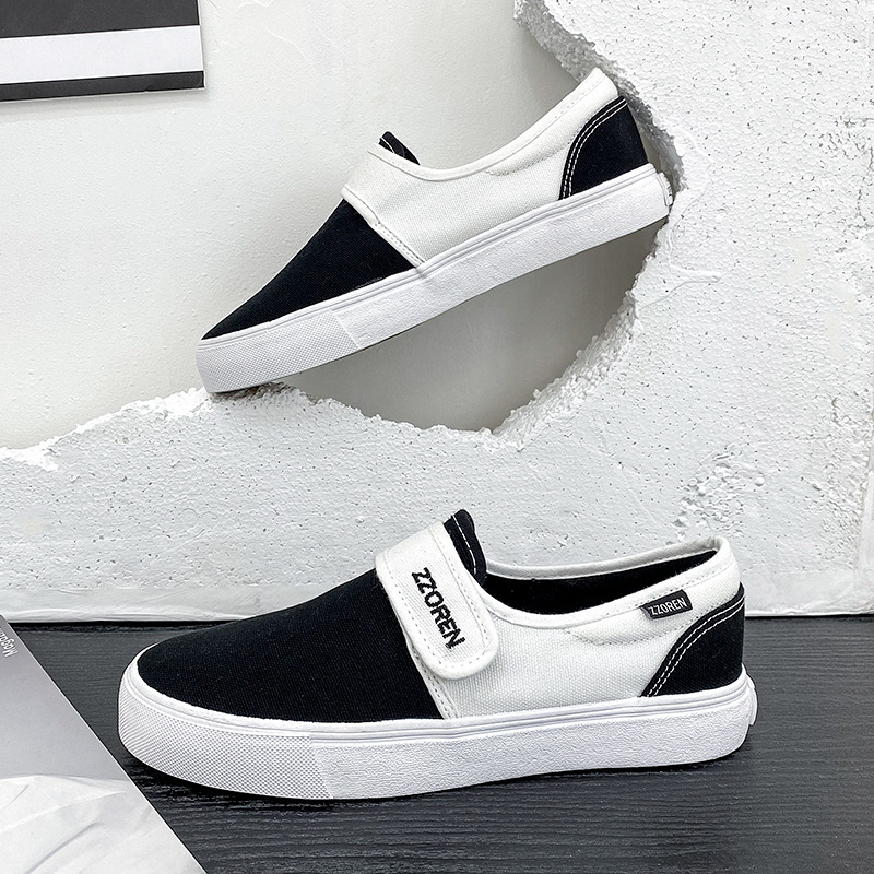 Unisex platnene tenisice s Velcro trakom, slip-on, niski profil, vulkanizirana gumena potplata