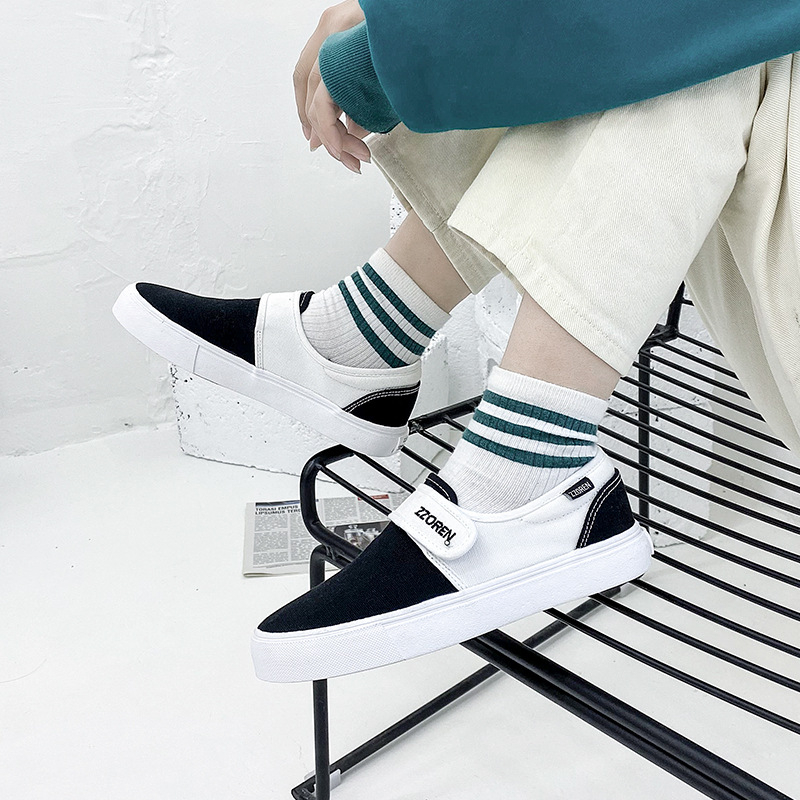 Unisex platnene tenisice s Velcro trakom, slip-on, niski profil, vulkanizirana gumena potplata