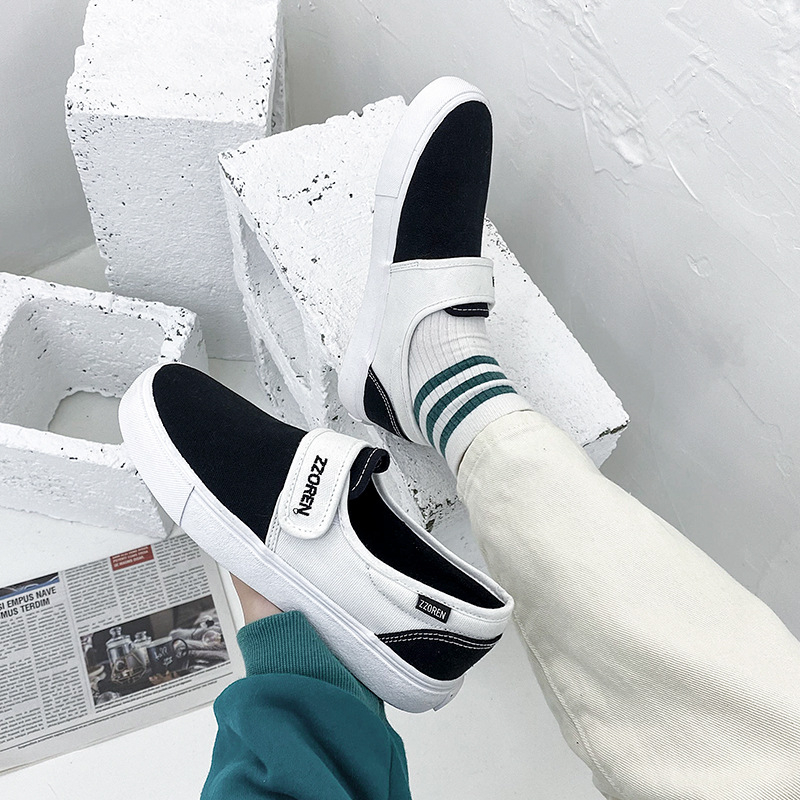 Unisex platnene tenisice s Velcro trakom, slip-on, niski profil, vulkanizirana gumena potplata