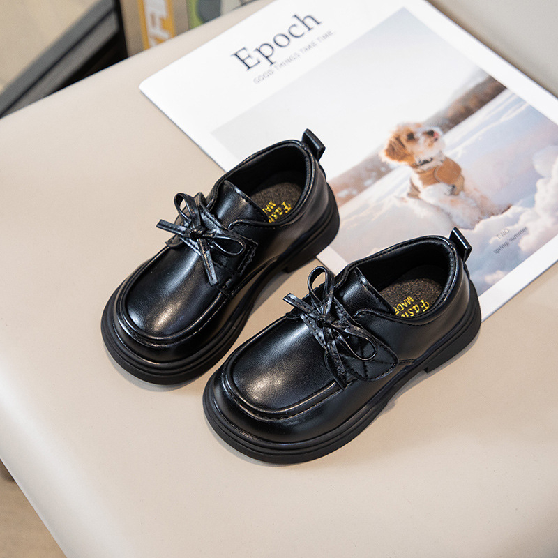 Dječje cipele s Velcro zatvaračem, britski stil, unisex, PU gornji dio, gumeni đon