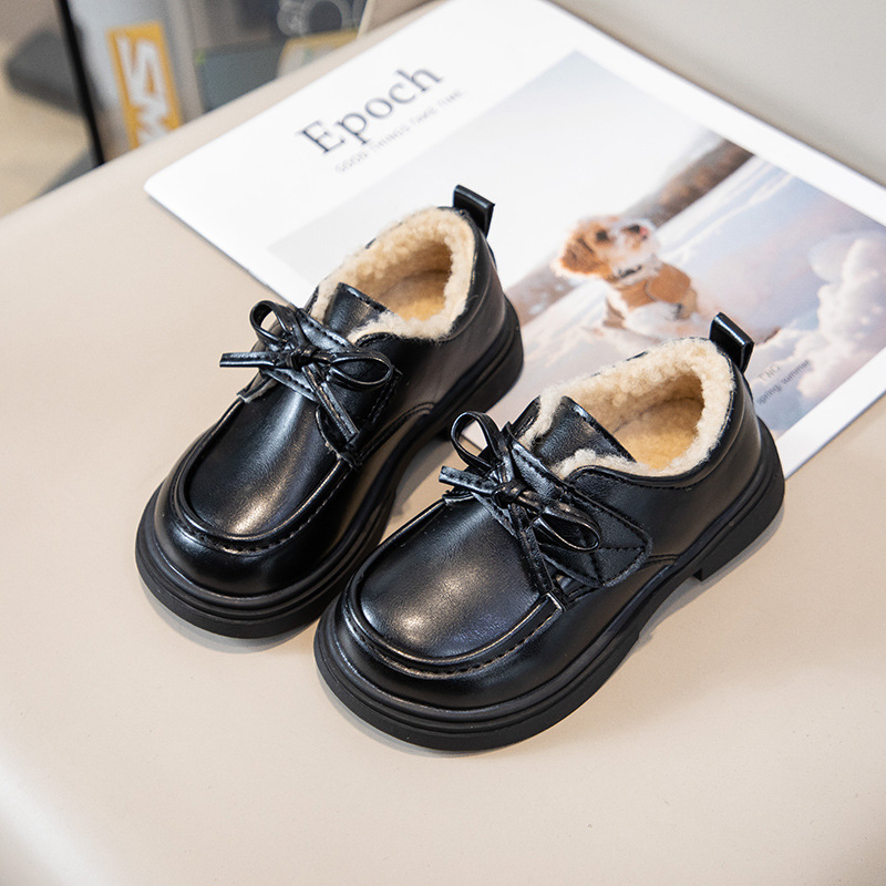 Dječje cipele s Velcro zatvaračem, britski stil, unisex, PU gornji dio, gumeni đon