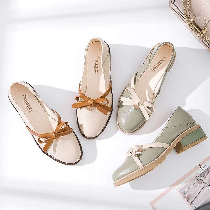 Női Mary Jane cipő, négyszögletes orrú, mikroszálas bőrfelső, slip-on kialakítás, középmagas sarka 3-5 cm