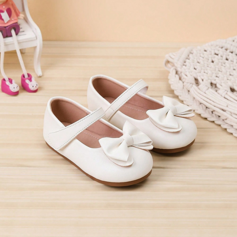 Lányoknak minden évszakos lapos cipő Velcro záródással, PU felsőrész, bőr belső, gumírozott talp, egyetemi stílus