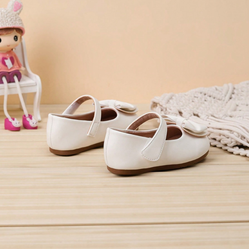 Lányoknak minden évszakos lapos cipő Velcro záródással, PU felsőrész, bőr belső, gumírozott talp, egyetemi stílus