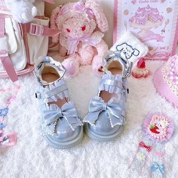 Lapos cipő, édes Mary Jane stílus, PU felső rész, alacsony sarok 3 cm alatt, macskasarkú sarok