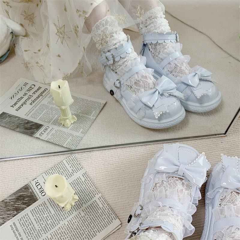 Lapos cipő, édes Mary Jane stílus, PU felső rész, alacsony sarok 3 cm alatt, macskasarkú sarok