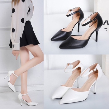 Női kitten heel cipő, rugalmas felsőrész, PU talpbetét, gumitalp, egyszínű, tavaszi viselet