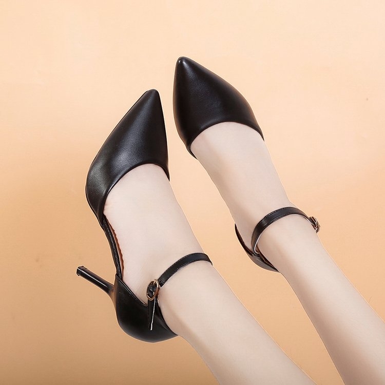 Női kitten heel cipő, rugalmas felsőrész, PU talpbetét, gumitalp, egyszínű, tavaszi viselet