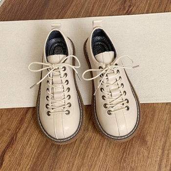 Ženske Oxford ravne cipele, japanski stil, PU gornji dio, PU đon, niski štikla (<3 cm), vezanje