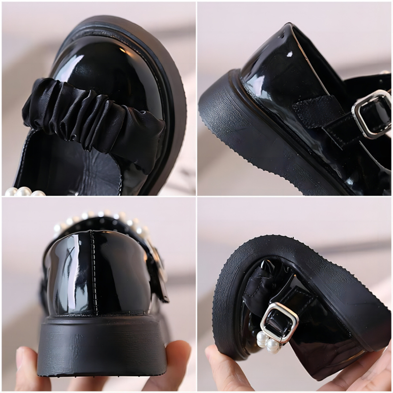 Cipele za djevojčice – princes stil, niski gornji dio, Velcro zatvarač, gumeni potplat, PU ulošak, kožna podstava