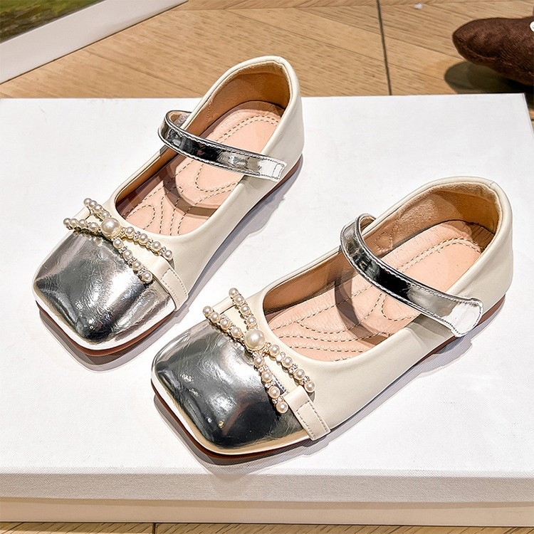 Lányoknak készült PU felső részű cipő Velcro-záródással, imitált bőrbélés, PU talpbetét, gumitalp