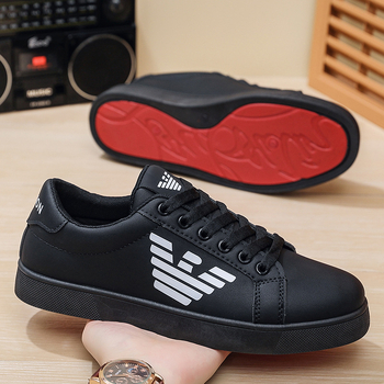 Adidași bărbătești de toamnă – partea superioară PU, talpă din cauciuc, vârf rotund, șiret frontal, toc redus