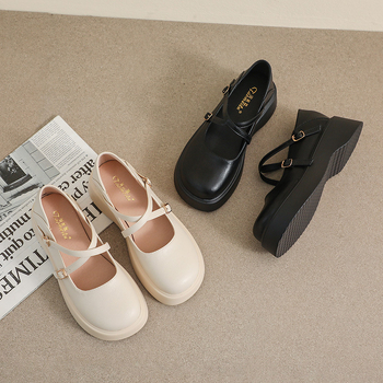 Dámske Mary Jane topánky, guľatá špička, mikrovlákno na vrchu, nízky podpätok 1–3 cm, gumová podrážka, PU stielka