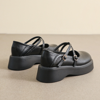 Dámske Mary Jane topánky, guľatá špička, mikrovlákno na vrchu, nízky podpätok 1–3 cm, gumová podrážka, PU stielka