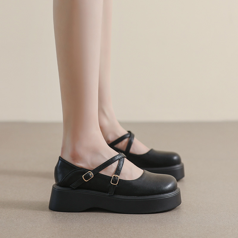 Dámske Mary Jane topánky, guľatá špička, mikrovlákno na vrchu, nízky podpätok 1–3 cm, gumová podrážka, PU stielka