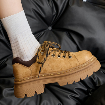 Platform loafers 2025 proljeće: JK sveučilišni stil, retro britski izgled, gornji dio od pigskin, đon TPR, debeo pet 6-8 cm