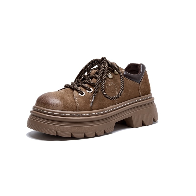 Platform loafers 2025 proljeće: JK sveučilišni stil, retro britski izgled, gornji dio od pigskin, đon TPR, debeo pet 6-8 cm