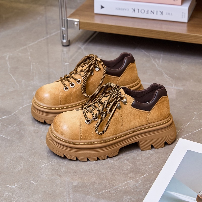 Platform loafers 2025 proljeće: JK sveučilišni stil, retro britski izgled, gornji dio od pigskin, đon TPR, debeo pet 6-8 cm
