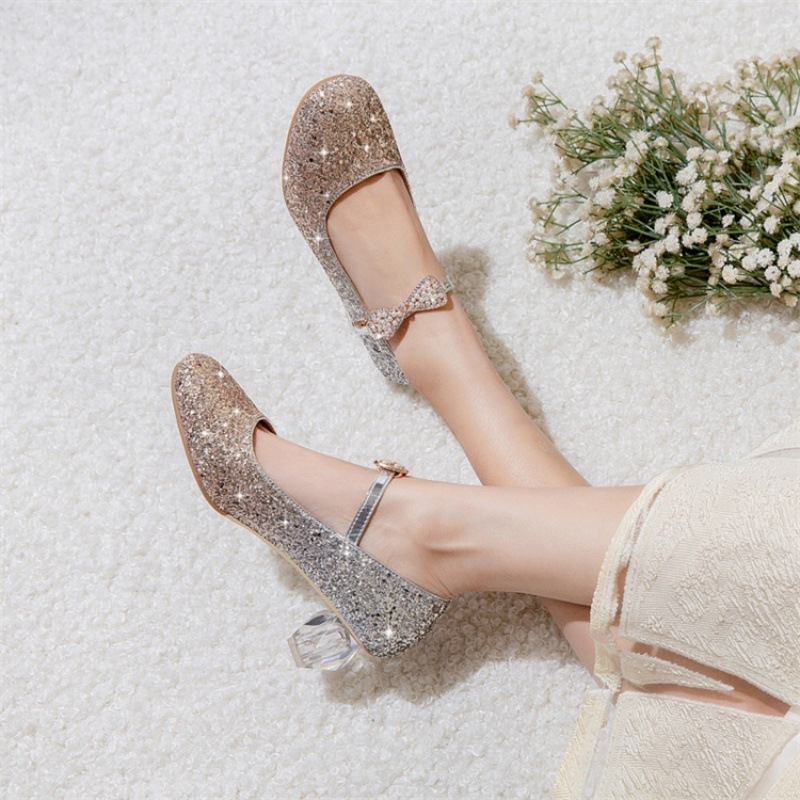 Hercegnő-stílusú gyerekcipő mindennapokra, csattal (PU felsőrész, gumi talp, kerek orr, csúszásmentes)