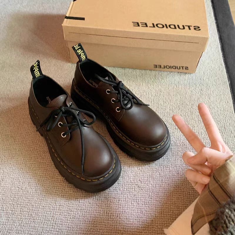 Loaferice s okruglim nosom, PU gornji dio, gumeni đon, srednji blok pete 3-5 cm