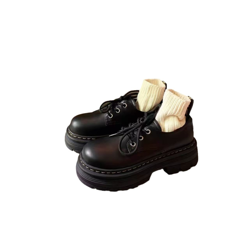 Loaferice s okruglim nosom, PU gornji dio, gumeni đon, srednji blok pete 3-5 cm