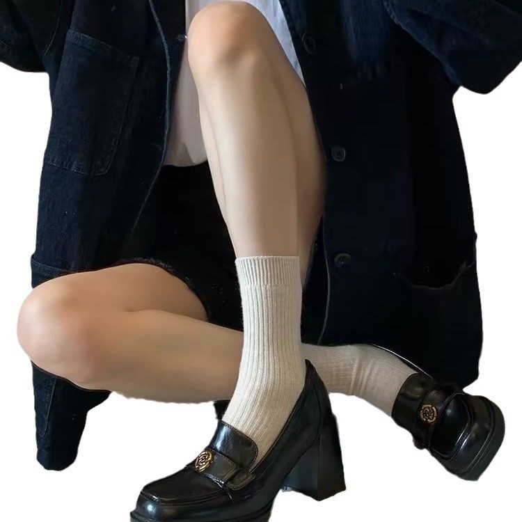 Ženski loaferi s kvadratnim vrhom, PU gornji dio, debeli pet 6–8 cm, slip-on