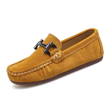 Muške loafers u britskom stilu s nubuk kožom na gornjem dijelu, latex ulošak, gumena potplat, za uzrast 14+