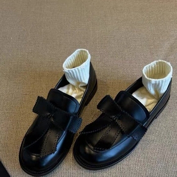 Mary Jane cipele s okruglim vrhom, PU gornji dio, kopča na kopču, srednje visoki pet 3–5 cm