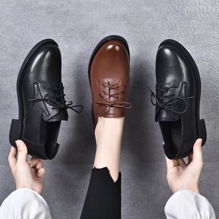 Loafers – britanskog stila, koža goveda, niski 1–3 cm, gumeni potplat