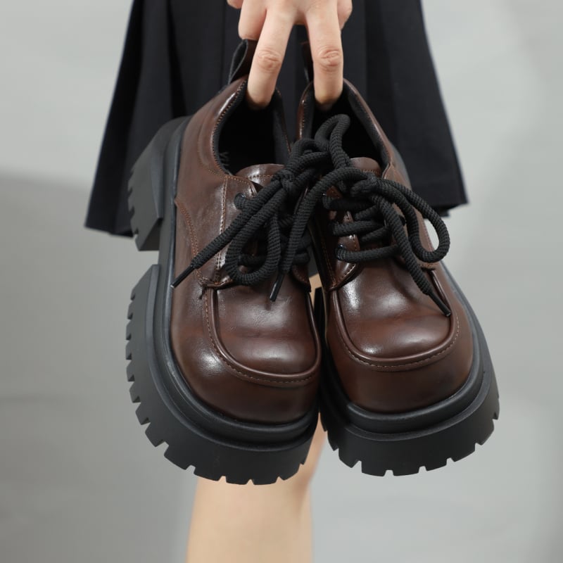 Ženske loafers s okruglim nosom, PU gornji dio, gumena potplat, srednja peta 3–5 cm, vintage Mary Jane stil