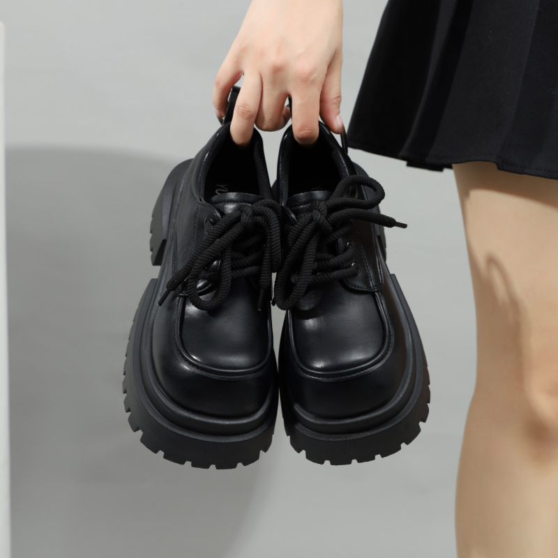 Ženske loafers s okruglim nosom, PU gornji dio, gumena potplat, srednja peta 3–5 cm, vintage Mary Jane stil