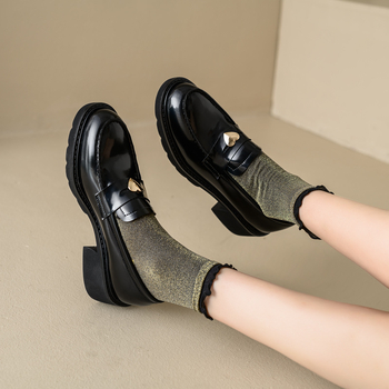 Loafers – okrugli nos, niski vrh, vamp od dvostruke kože, debeli pet, proljeće jesen