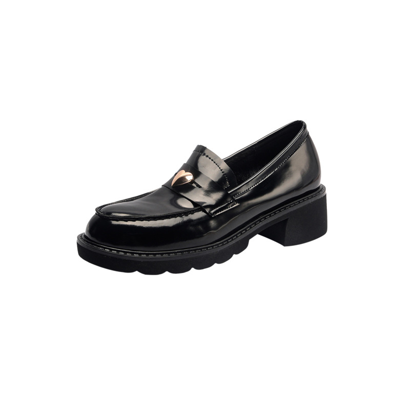 Loafers – okrugli nos, niski vrh, vamp od dvostruke kože, debeli pet, proljeće jesen