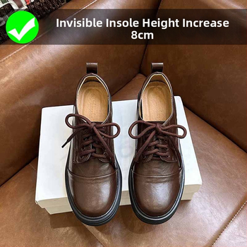 Loafers s navýšením výšky, okrúhla špička, šnúrky, 6-8 cm vysoký podpätok, gumová podrážka