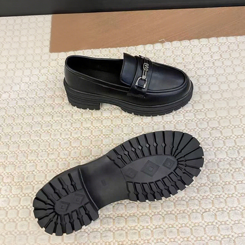 Ženske loafers od Super Fiber gornjeg dijela i mikrovlakna kože, okrugli vrh, niski gornji dio, gumasta potplat, EVA uložak, niski pet 1–3 cm, jesen 2025