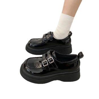 Ženske loaferice s okruglim vrhom, PU gornji dio, debela potplata 6–8 cm, srednja visina