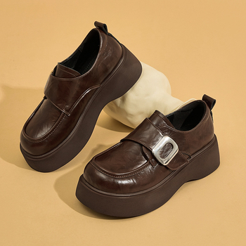 Ženske loaferice s PU gornjim dijelom, okrugli vrh, EVA đon, visina pet 3–6 cm, ležerni stil