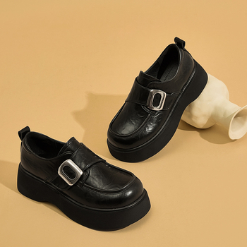 Ženske loaferice s PU gornjim dijelom, okrugli vrh, EVA đon, visina pet 3–6 cm, ležerni stil