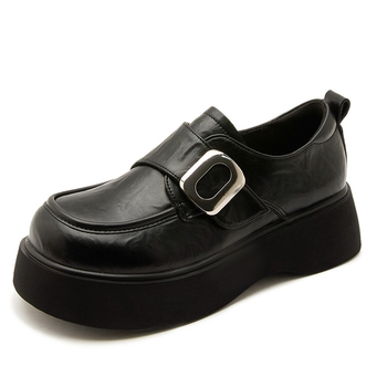 Ženske loaferice s PU gornjim dijelom, okrugli vrh, EVA đon, visina pet 3–6 cm, ležerni stil