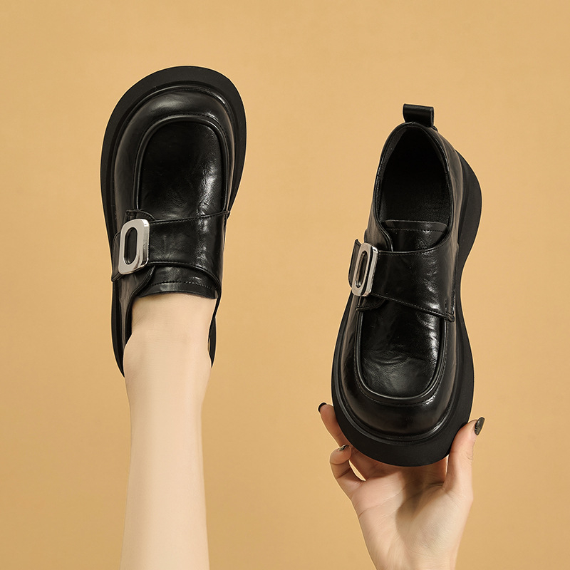 Ženske loaferice s PU gornjim dijelom, okrugli vrh, EVA đon, visina pet 3–6 cm, ležerni stil