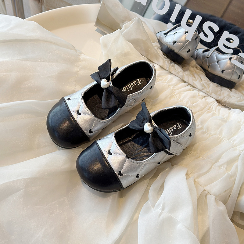 Bateliai mergaitėms – Korejos stiliaus, PU viršus, Velcro užsegimas, PU įdėklas, guminė padas